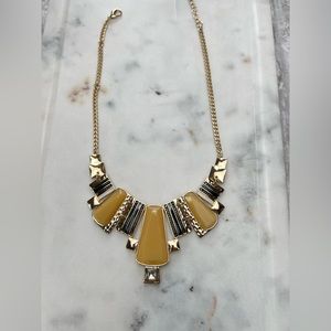 NWT Macys gold, yellow black statement necklace
